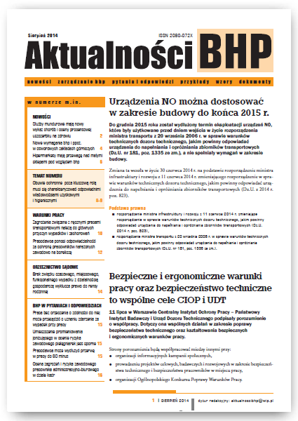 okladka czasopismo aktualno ci bhp 66