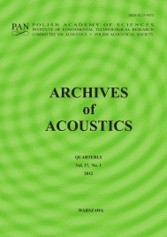 archives of acoustics cover